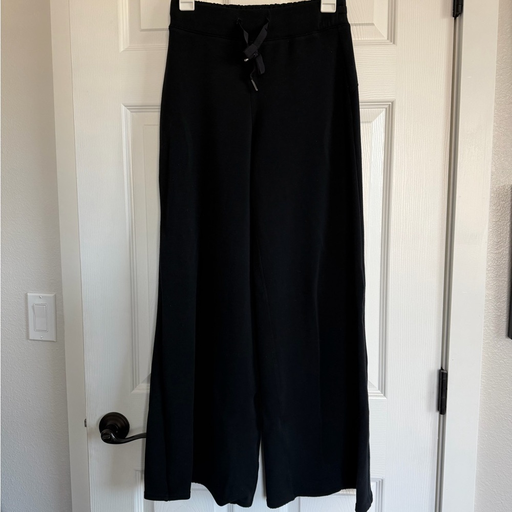 SPANX AirEssentials Black Wide-Leg Drawstring Pants